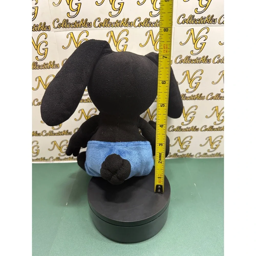 Disney Oswald the Lucky Rabbit Plush Stuffed Animal Toy 9 Inch Black Blue Shorts